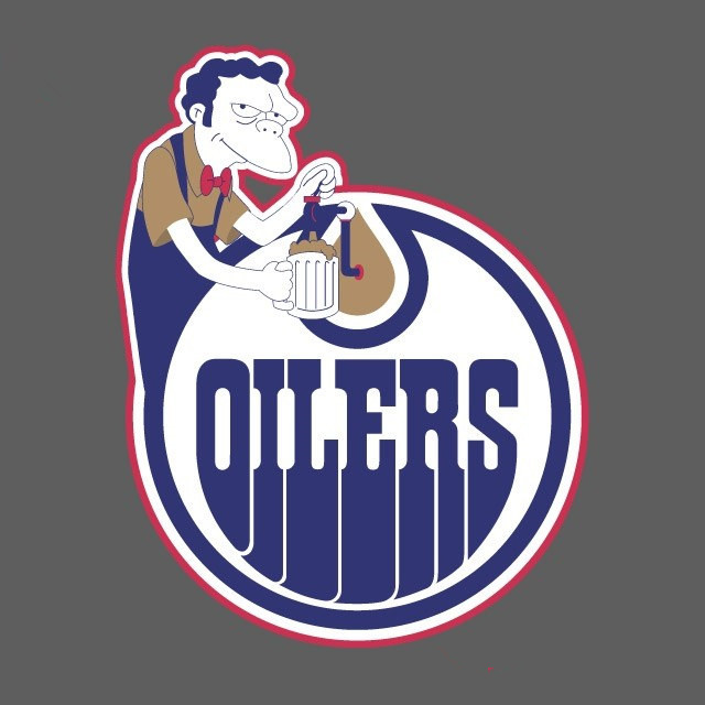 Edmonton Oilers Simpsons DIY iron on transfer (heat transfer)